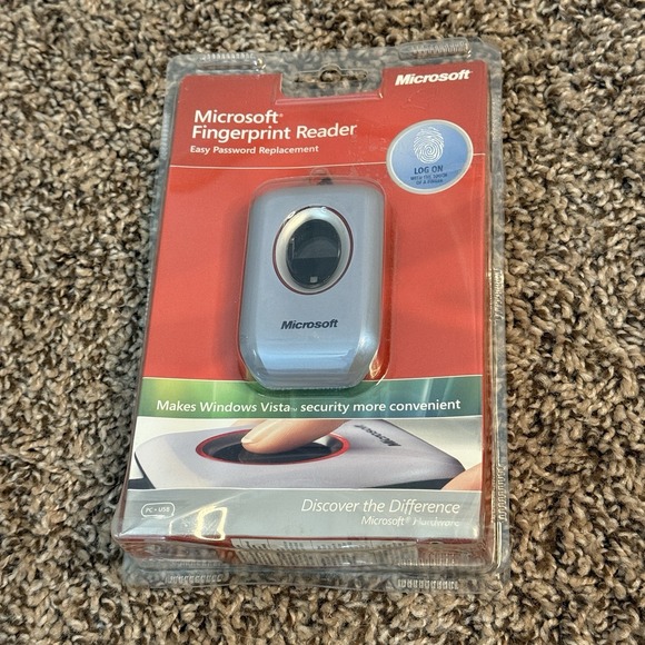 Microsoft Fingerprint Reader PC USB 1033 Windows XP Computer Password Replace - Picture 1 of 3